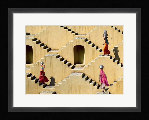 Framed Stepwell in Jaipur, India Print
