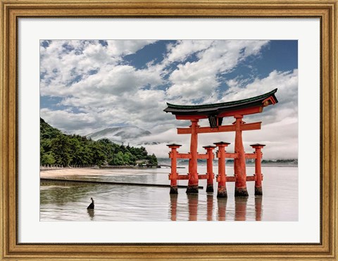 Framed Itsukushima Shrine, Hiroshima, Japan Print