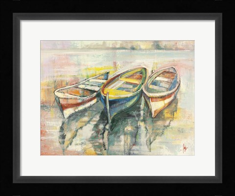 Framed Barche all'ormeggio Print
