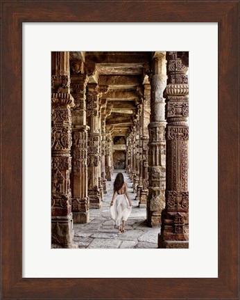 Framed At the Temple, India Print