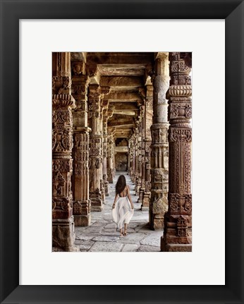 Framed At the Temple, India Print