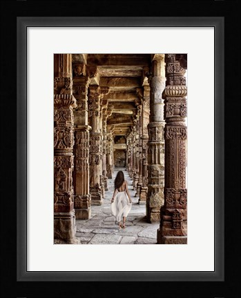 Framed At the Temple, India Print