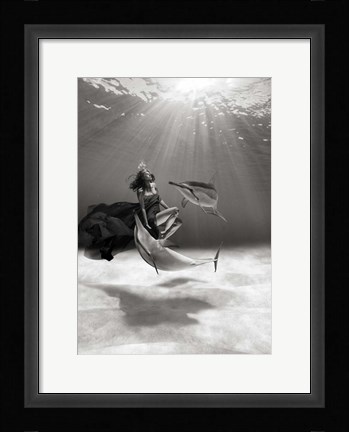 Framed Dancing in the Ocean Print