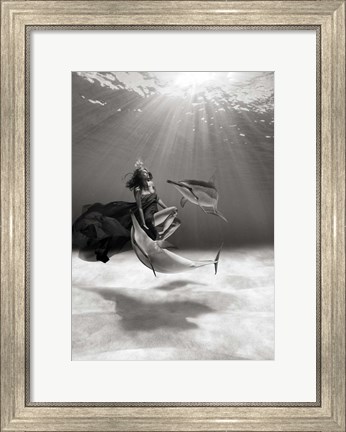 Framed Dancing in the Ocean Print