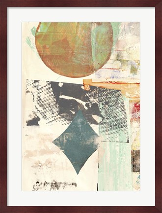 Framed Pop Love #3 (detail, Moon) Print