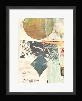 Framed Pop Love #3 (detail, Moon) Print