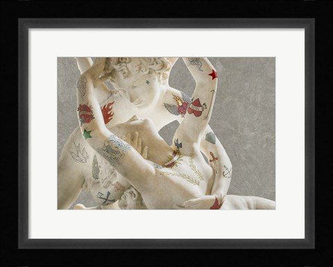 Framed Tattooed Lovers (Cupid &amp; Psyche) Print