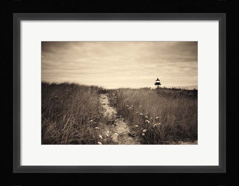 Framed Nantucket Light Sepia Print