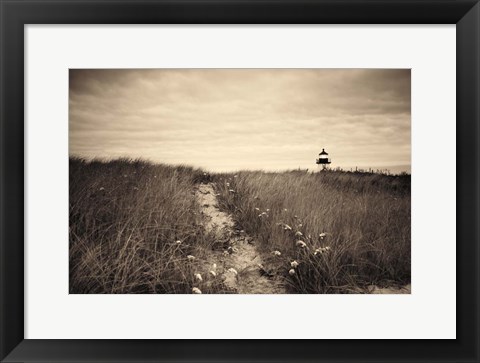 Framed Nantucket Light Sepia Print