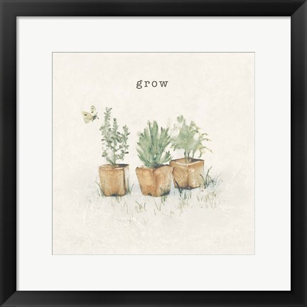 Framed Garden Plants Print