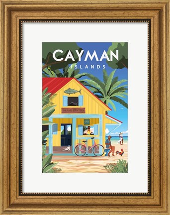 Framed Cayman Islands Print