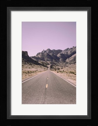 Framed Road to Old West Purple Print