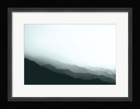Framed Virgin Mountains II Blue Gray Print