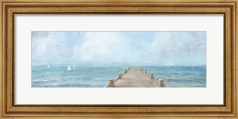 Framed Summer Dock Panel Light Print