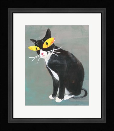 Framed Black Kitty Print