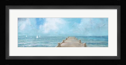 Framed Summer Dock Panel Print