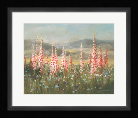 Framed Wild Foxglove Meadow Print