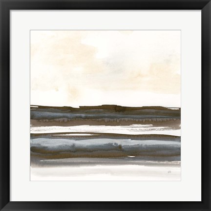 Framed Natural Stripes I Print