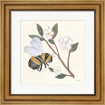 Framed In the Garden Bee II Print