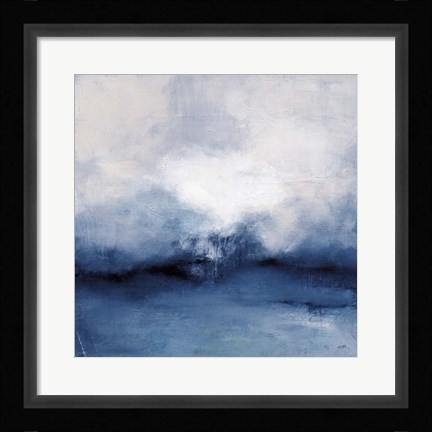 Framed Sea Spray Indigo Print