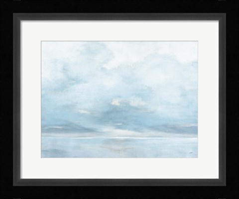 Framed Glint on the Horizon Blue Print