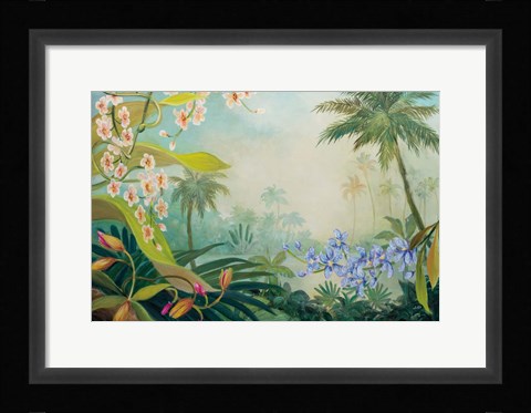 Framed Orchids by the River Print
