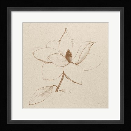Framed Modern Vintage Floral II Print