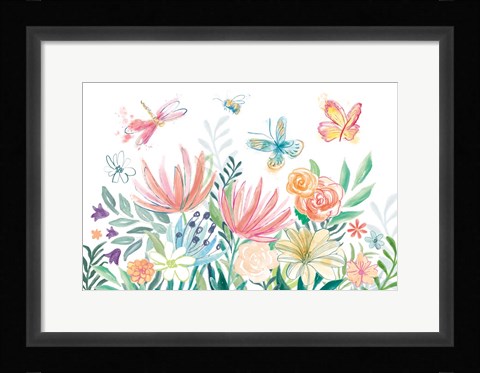 Framed Flower Fun I Print