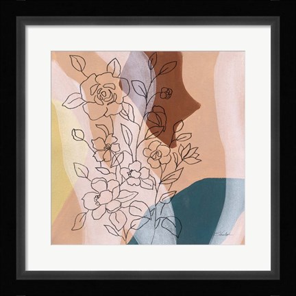 Framed Earthy Boho Lace I Print