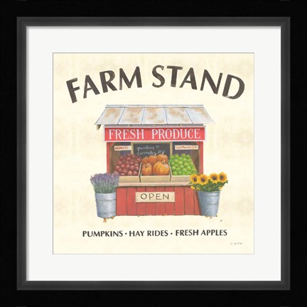 Framed Heartland Harvest Moments II Farm Stand Print