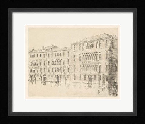 Framed Venice Etching Print