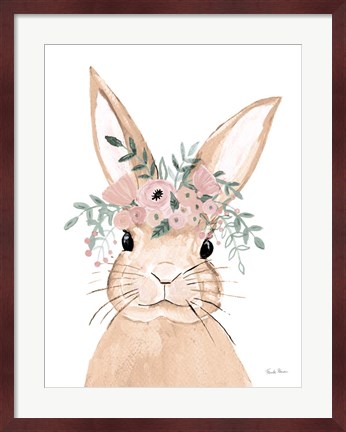 Framed Sweet Rabbit Brown Print