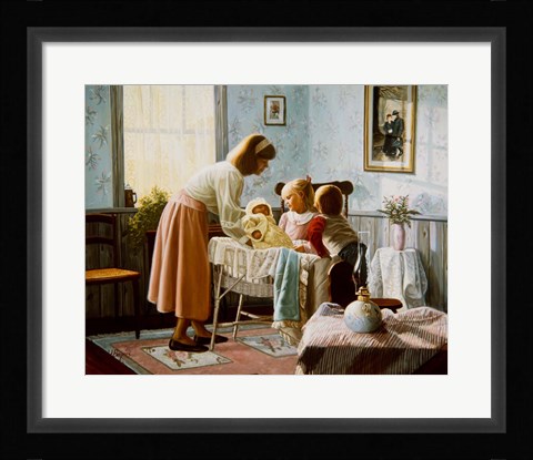 Framed Christening Morning Print