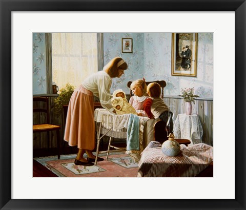 Framed Christening Morning Print