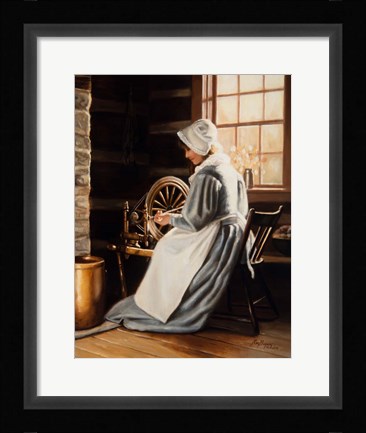 Framed Spinning Wheel Print