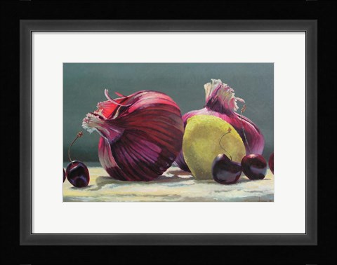 Framed Red Onion Print