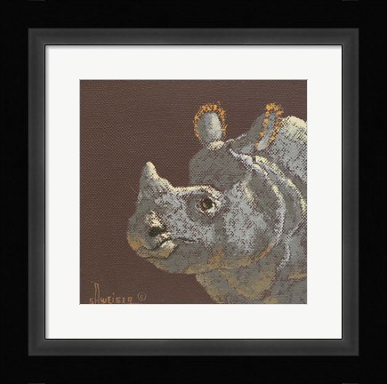 Framed Rhino Print