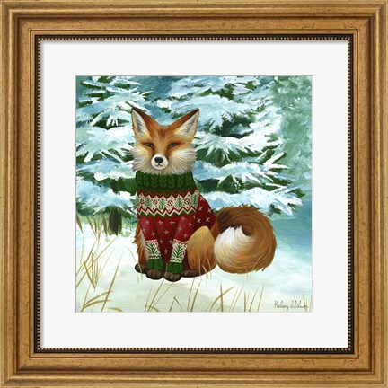 Framed Winterscape II-Fox Print