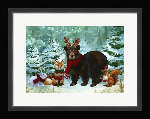 Framed Winterscape Landscape Print