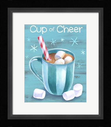 Framed Peppermint Cocoa I-Cup of Cheer Print