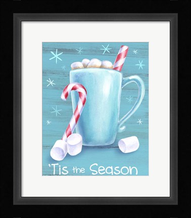 Framed Peppermint Cocoa II-Tis the Season Print