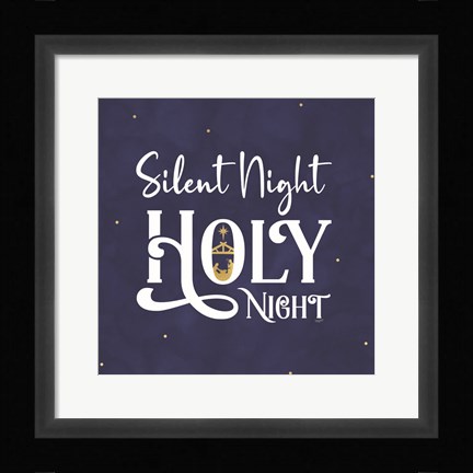 Framed O Holy Night I on Blue Print