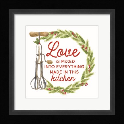 Framed Home Cooked Christmas I-Love Print