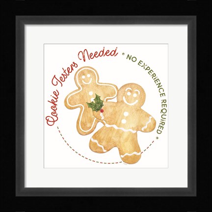 Framed Home Cooked Christmas III-Cookie Testers Print