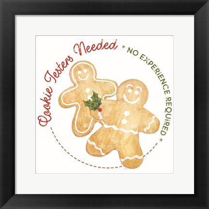 Framed Home Cooked Christmas III-Cookie Testers Print