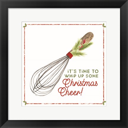 Framed Home Cooked Christmas V-Christmas Cheer Print