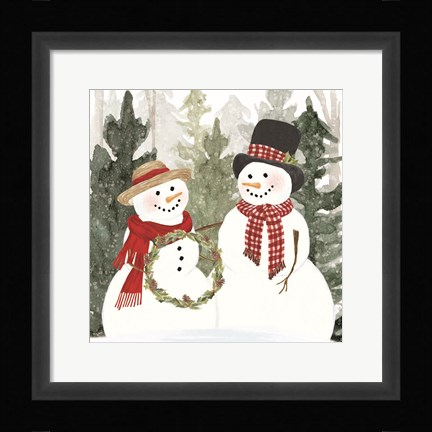 Framed Christmas in the Woods II Print
