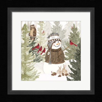 Framed Christmas in the Woods III Print
