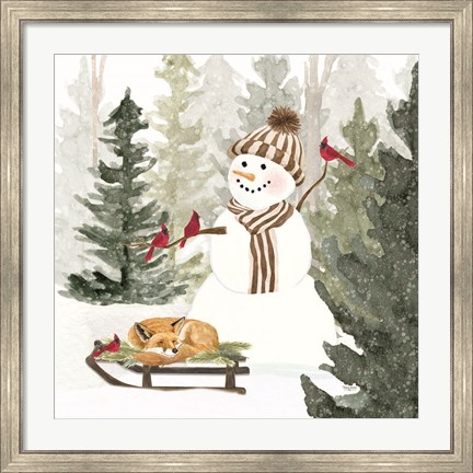 Framed Christmas in the Woods IV Print