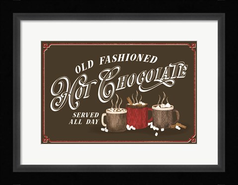 Framed Hot Chocolate Season Landscape Brown III-Old Fashioned Print